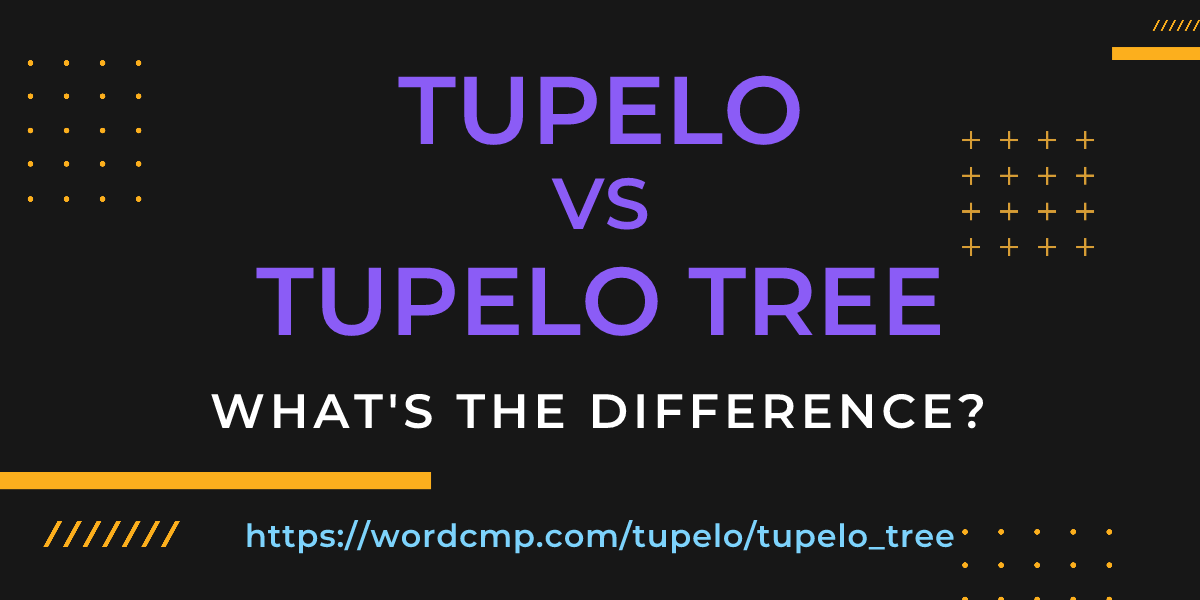 Difference between tupelo and tupelo tree