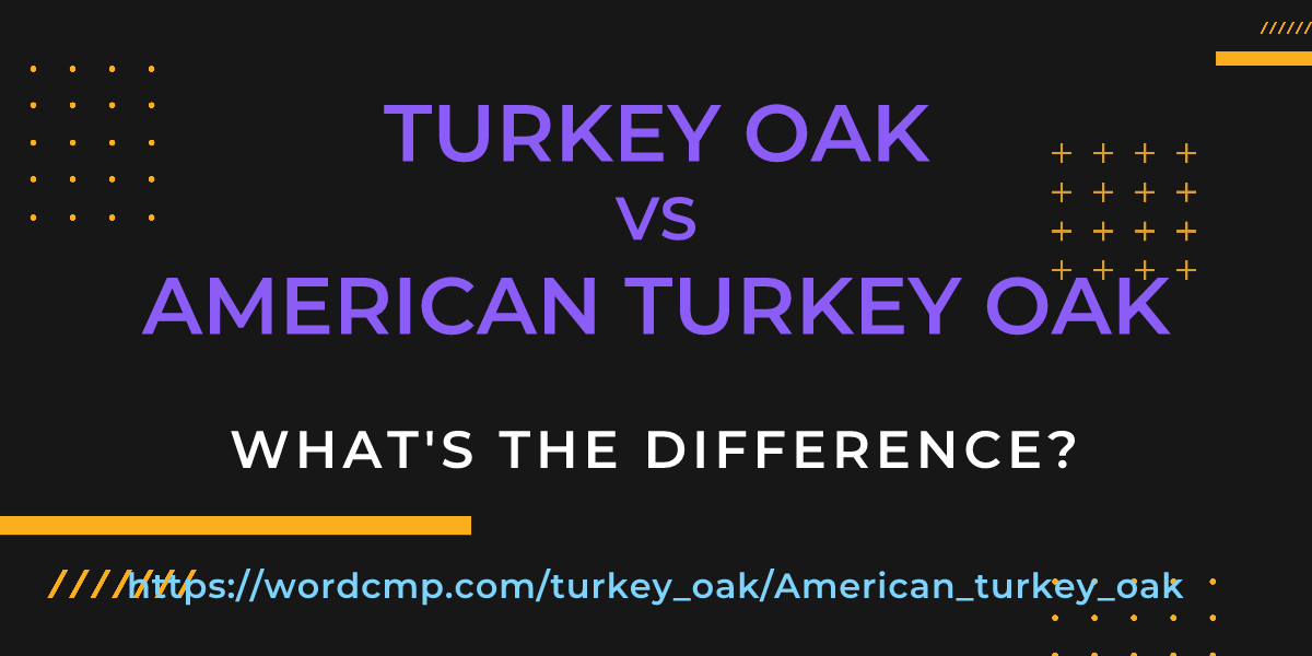Difference between turkey oak and American turkey oak