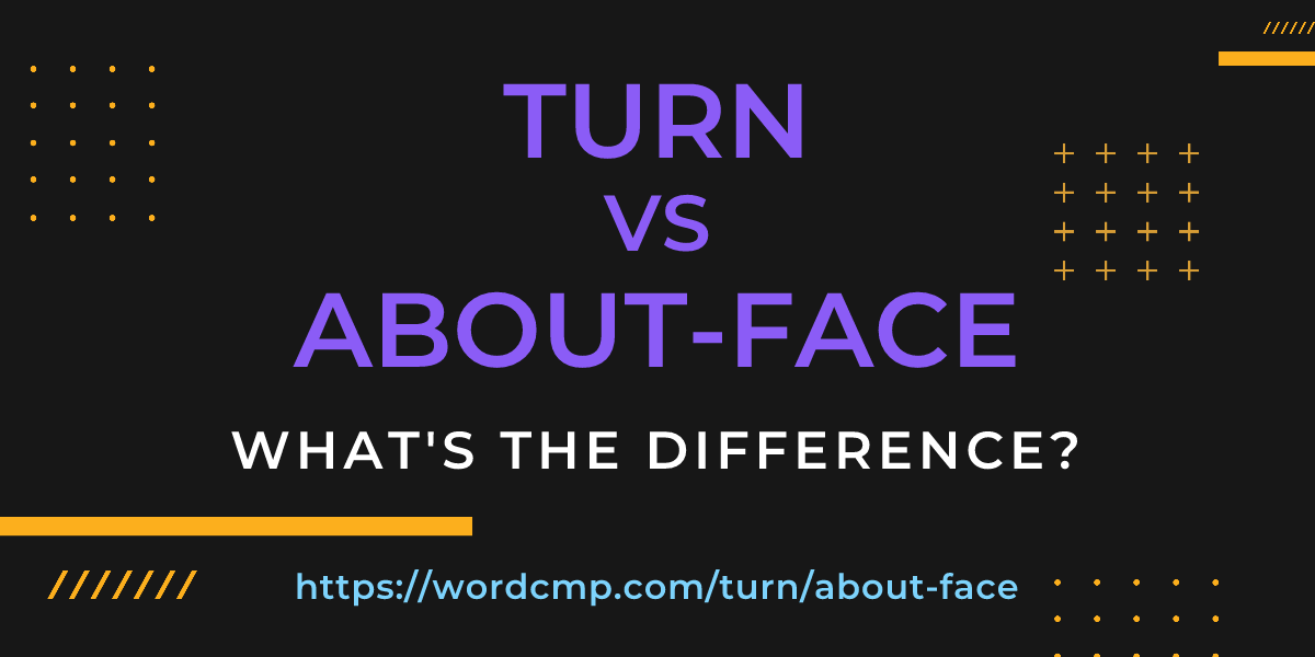 Difference between turn and about-face