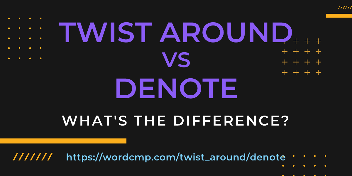 Difference between twist around and denote