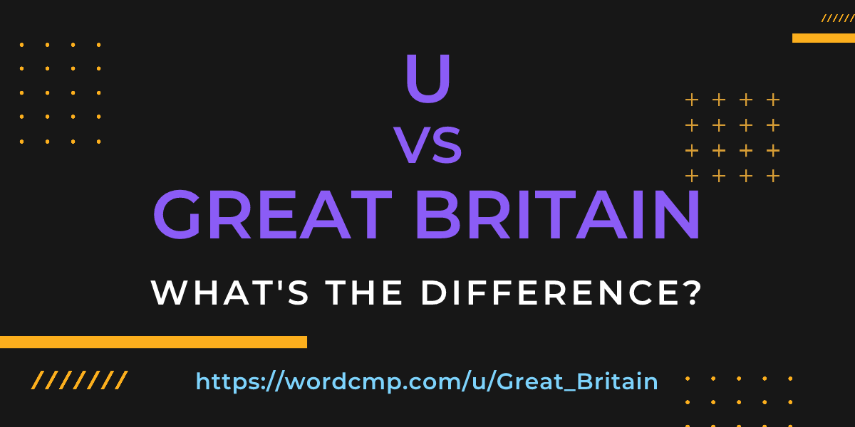 Difference between u and Great Britain