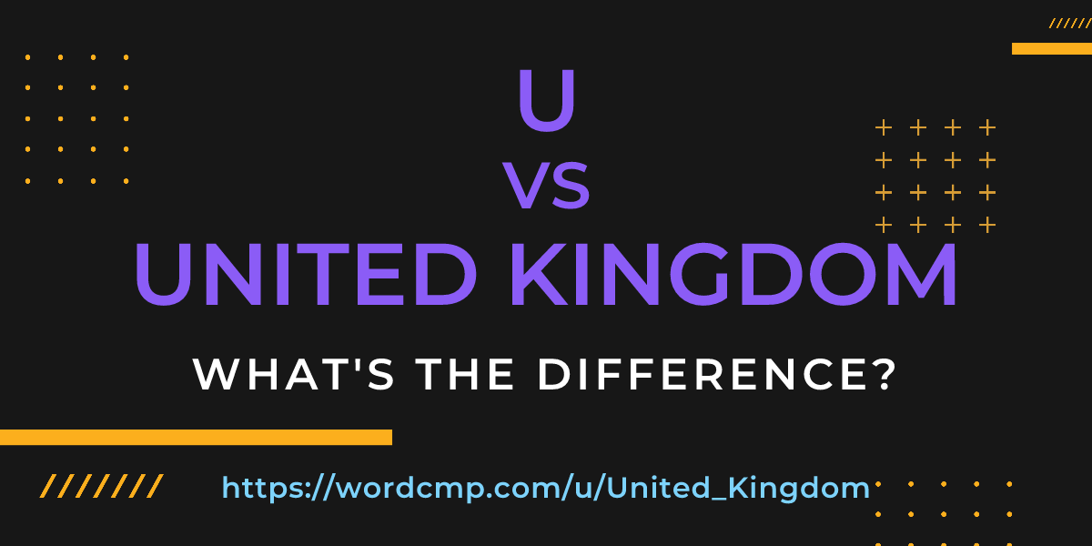 Difference between u and United Kingdom