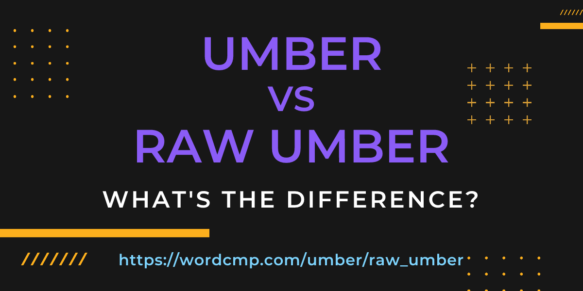 Difference between umber and raw umber