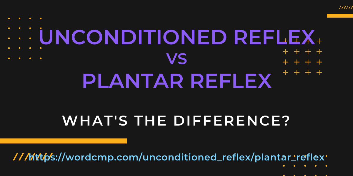 Difference between unconditioned reflex and plantar reflex