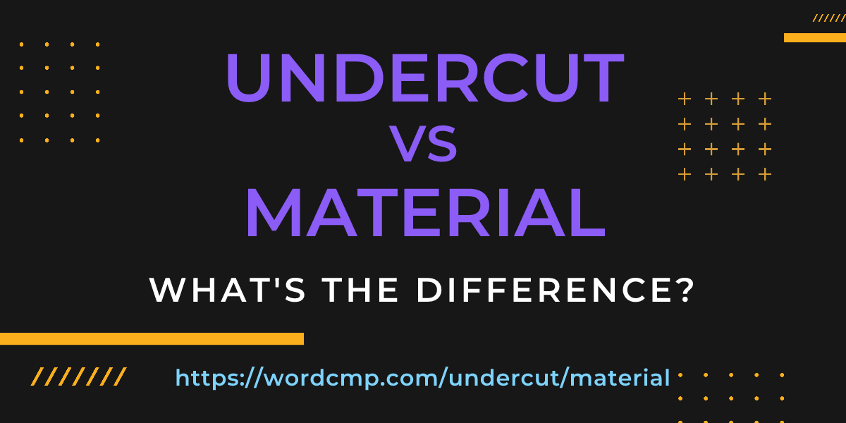 Difference between undercut and material