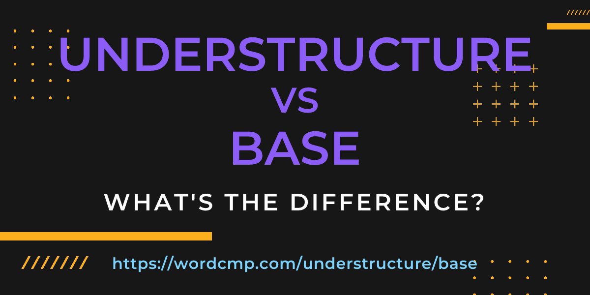 Difference between understructure and base