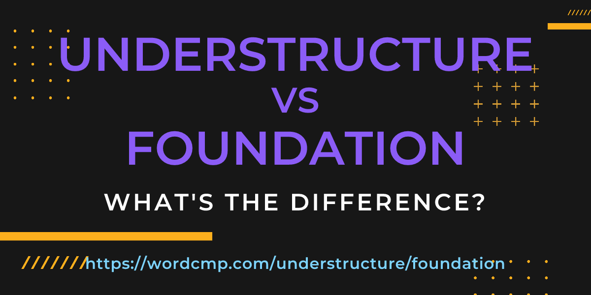 Difference between understructure and foundation