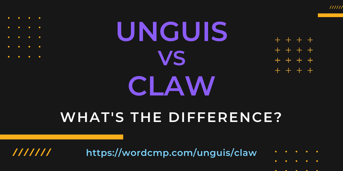 Difference between unguis and claw