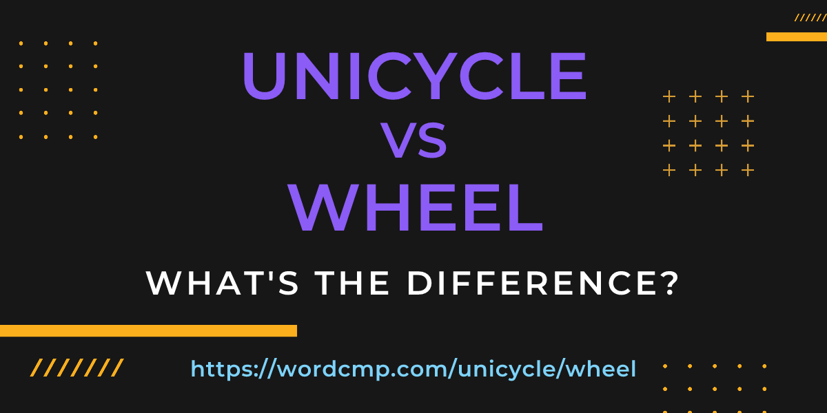 Difference between unicycle and wheel