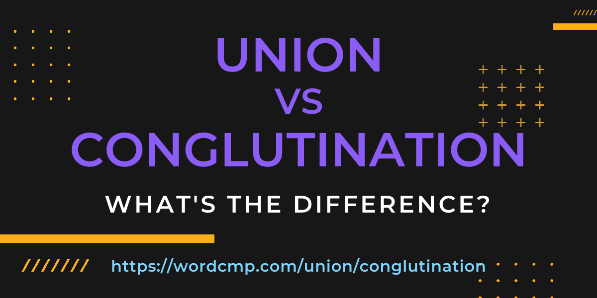 Difference between union and conglutination