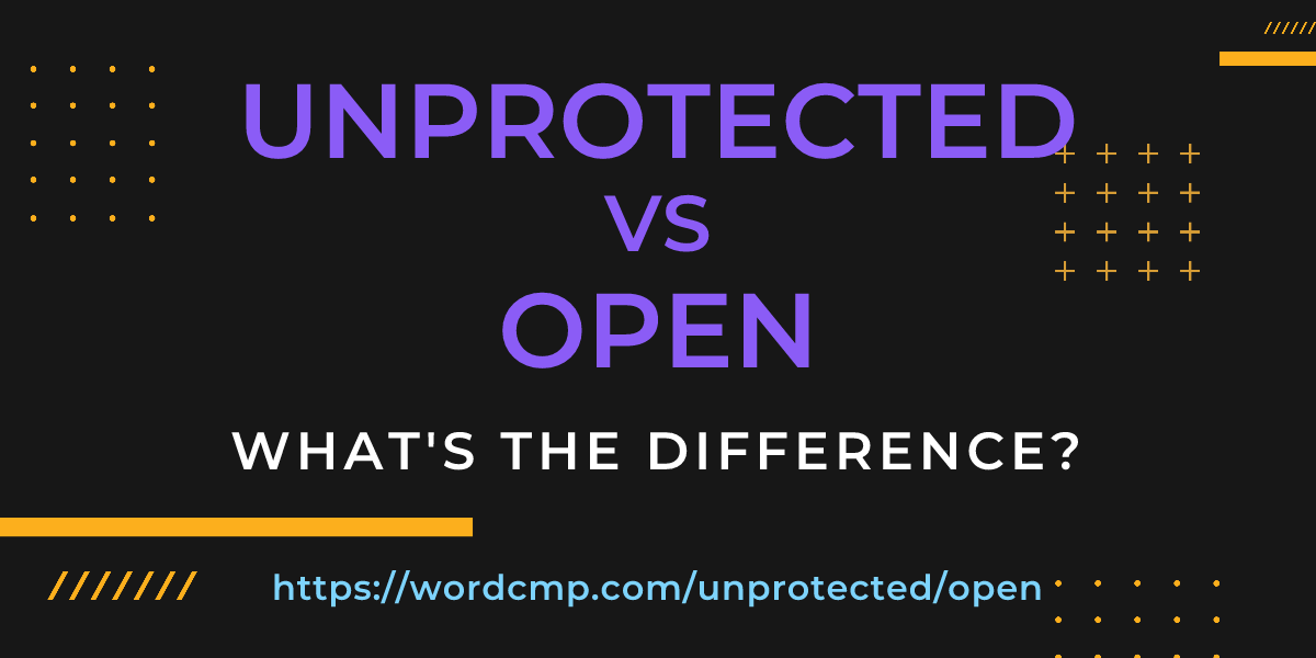 Difference between unprotected and open