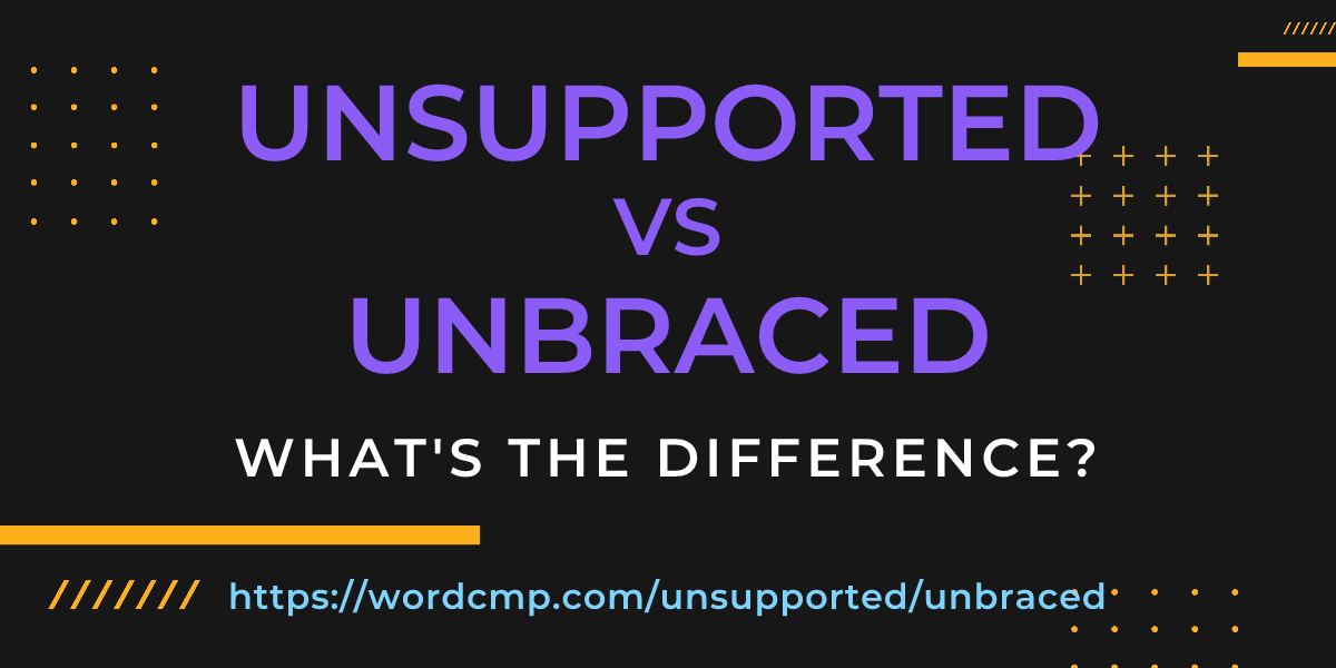 Difference between unsupported and unbraced