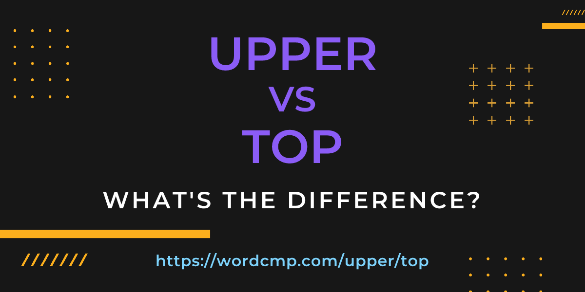 Difference between upper and top