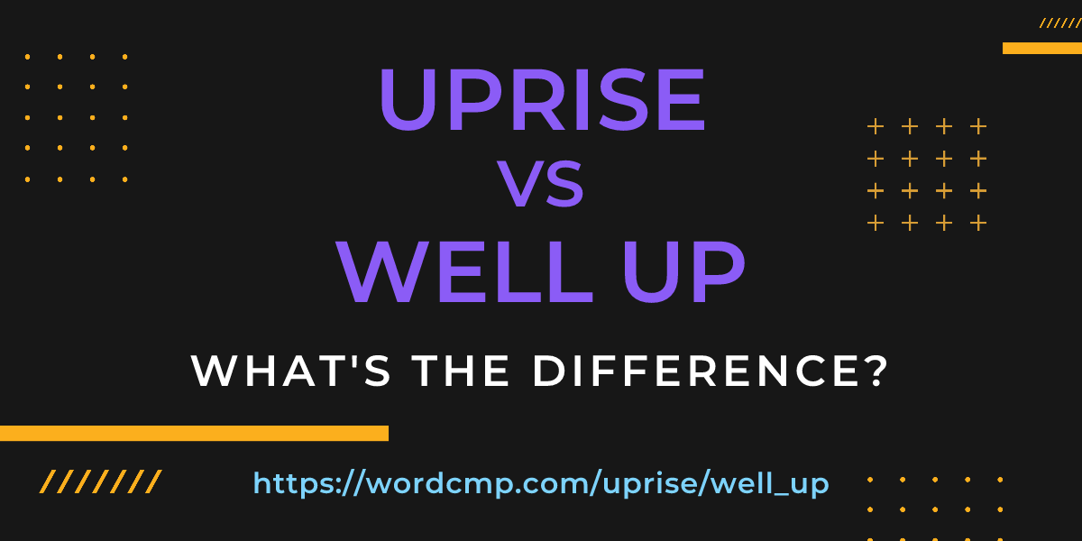 Difference between uprise and well up