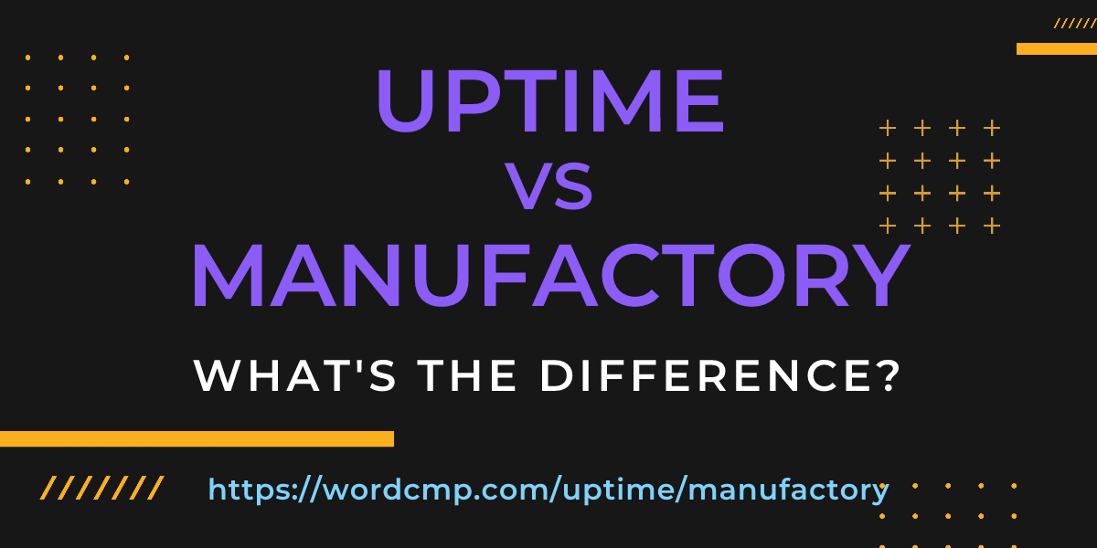 Difference between uptime and manufactory