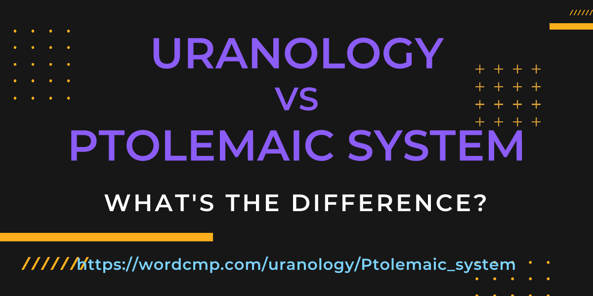 Difference between uranology and Ptolemaic system