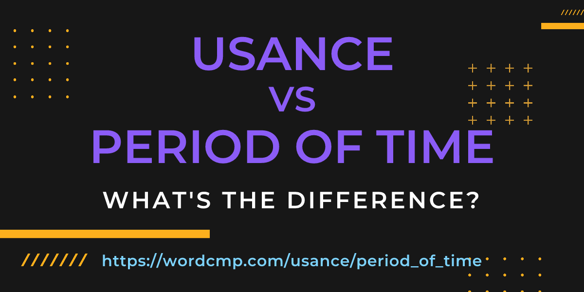 Difference between usance and period of time