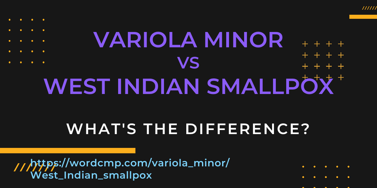 Difference between variola minor and West Indian smallpox