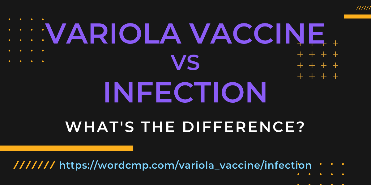 Difference between variola vaccine and infection