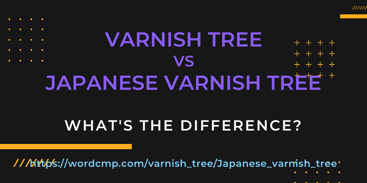 Difference between varnish tree and Japanese varnish tree