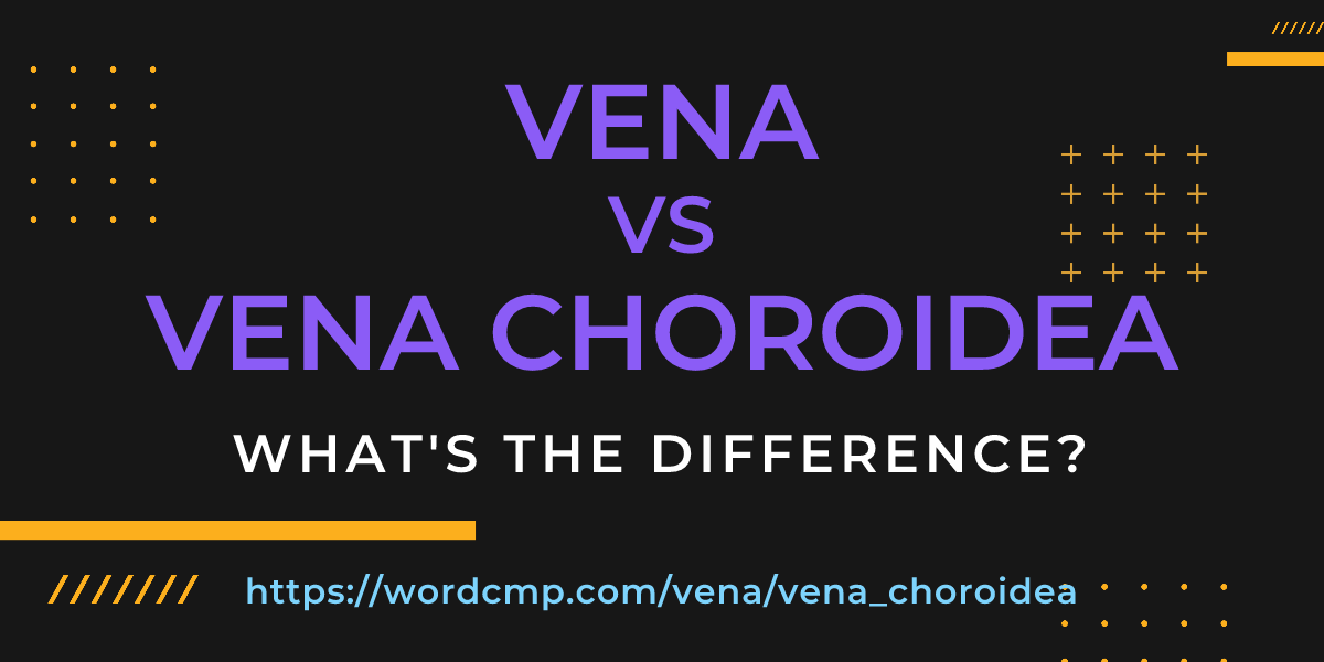 Difference between vena and vena choroidea