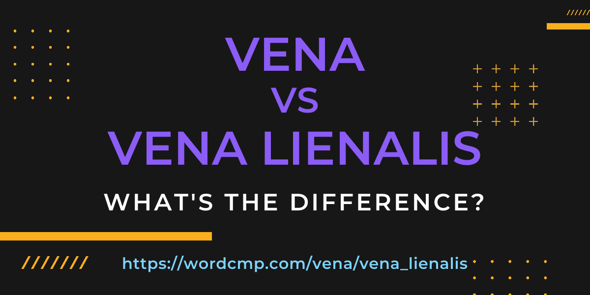Difference between vena and vena lienalis