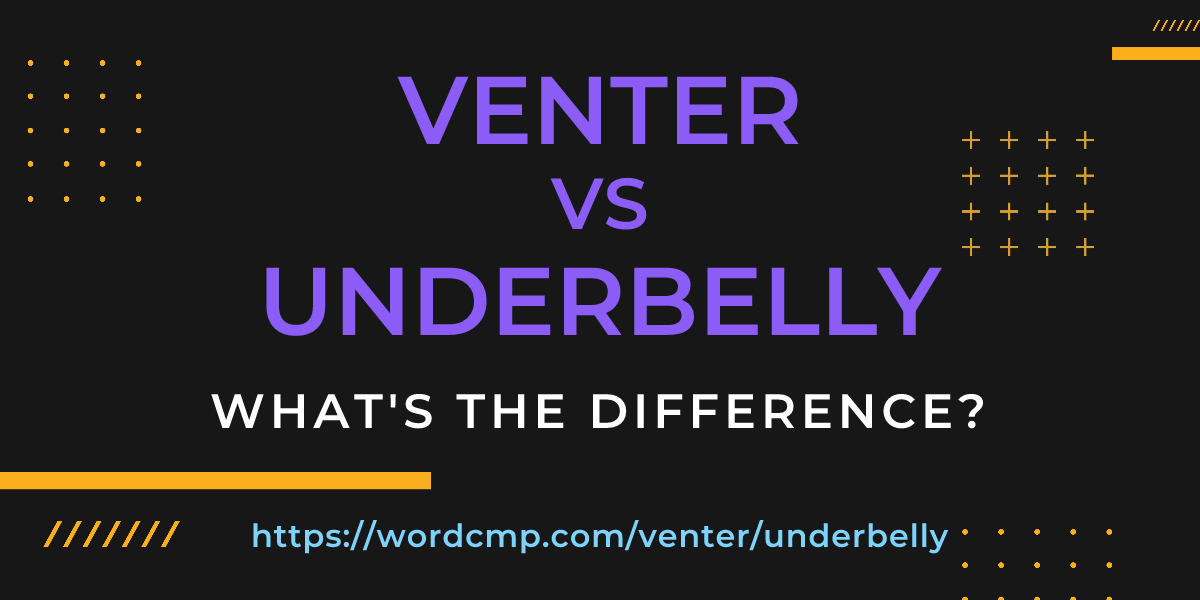 Difference between venter and underbelly