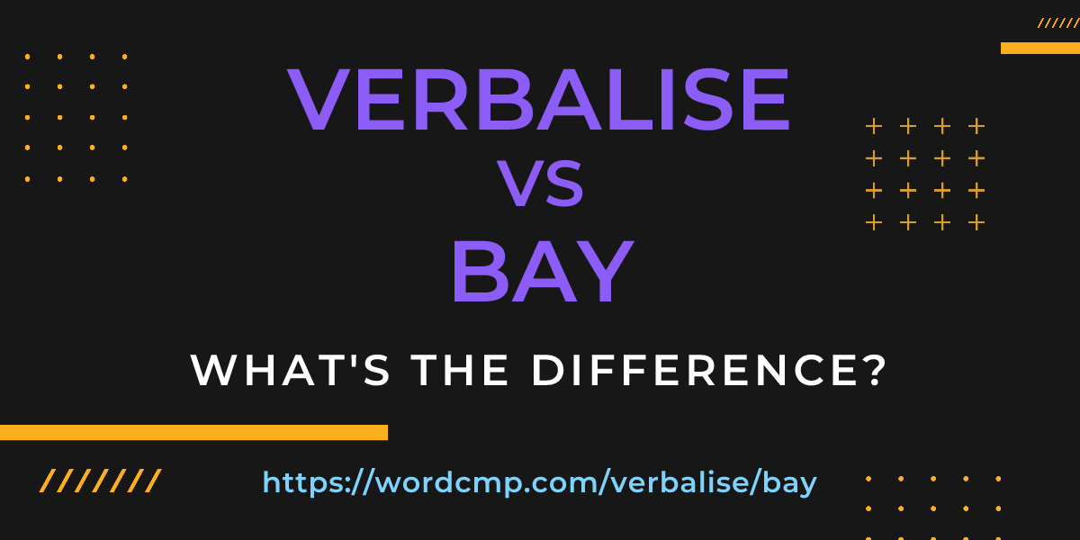 Difference between verbalise and bay