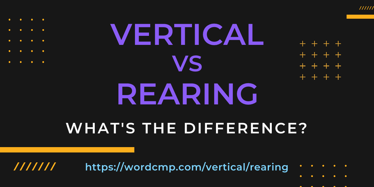 Difference between vertical and rearing