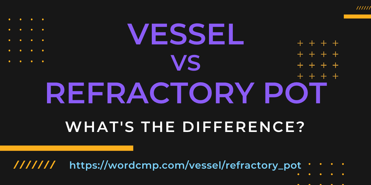 Difference between vessel and refractory pot