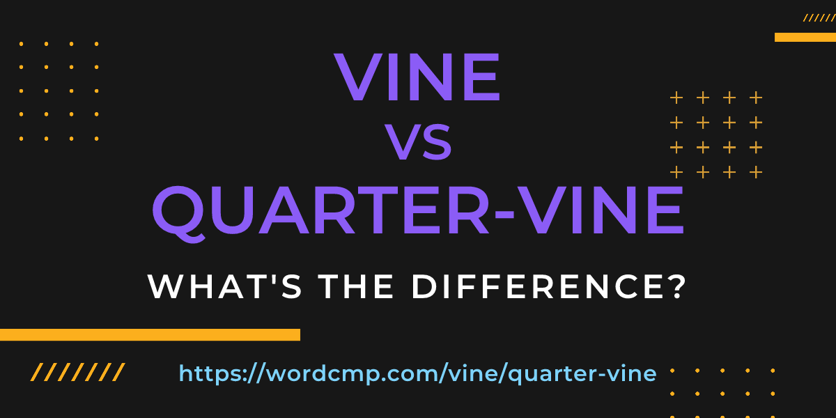 Difference between vine and quarter-vine