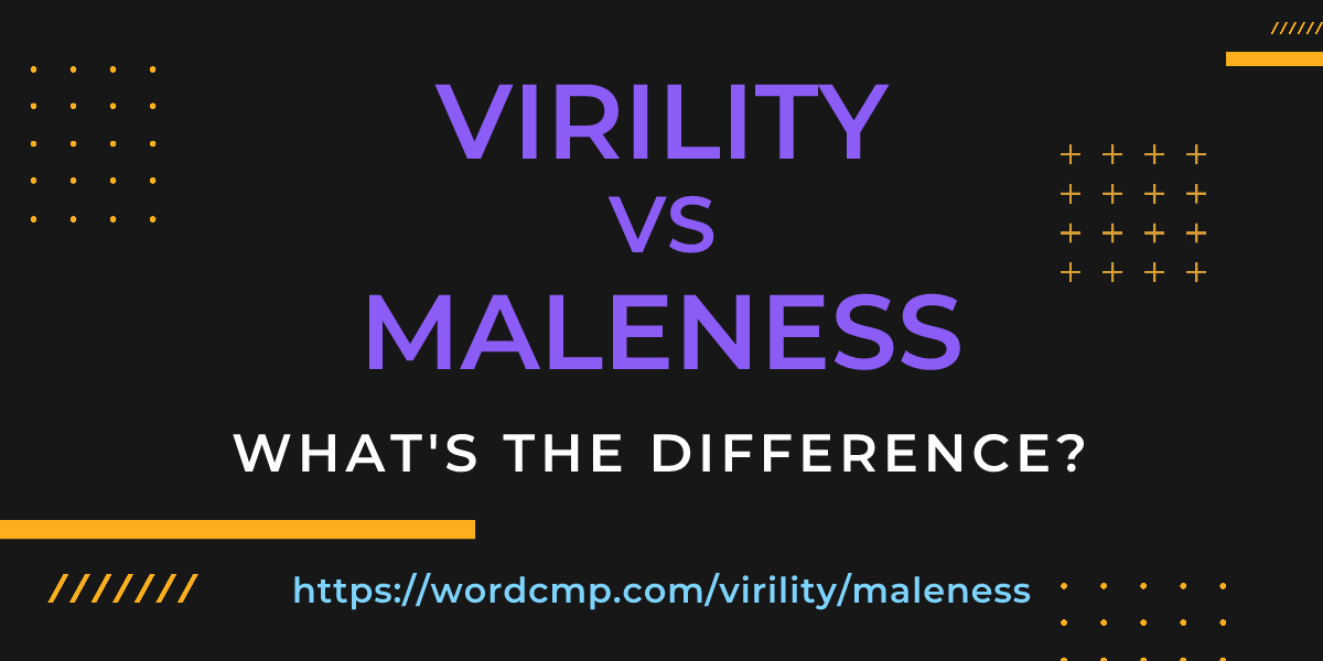Difference between virility and maleness