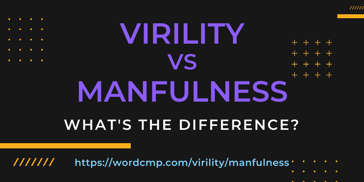 Difference between virility and manfulness