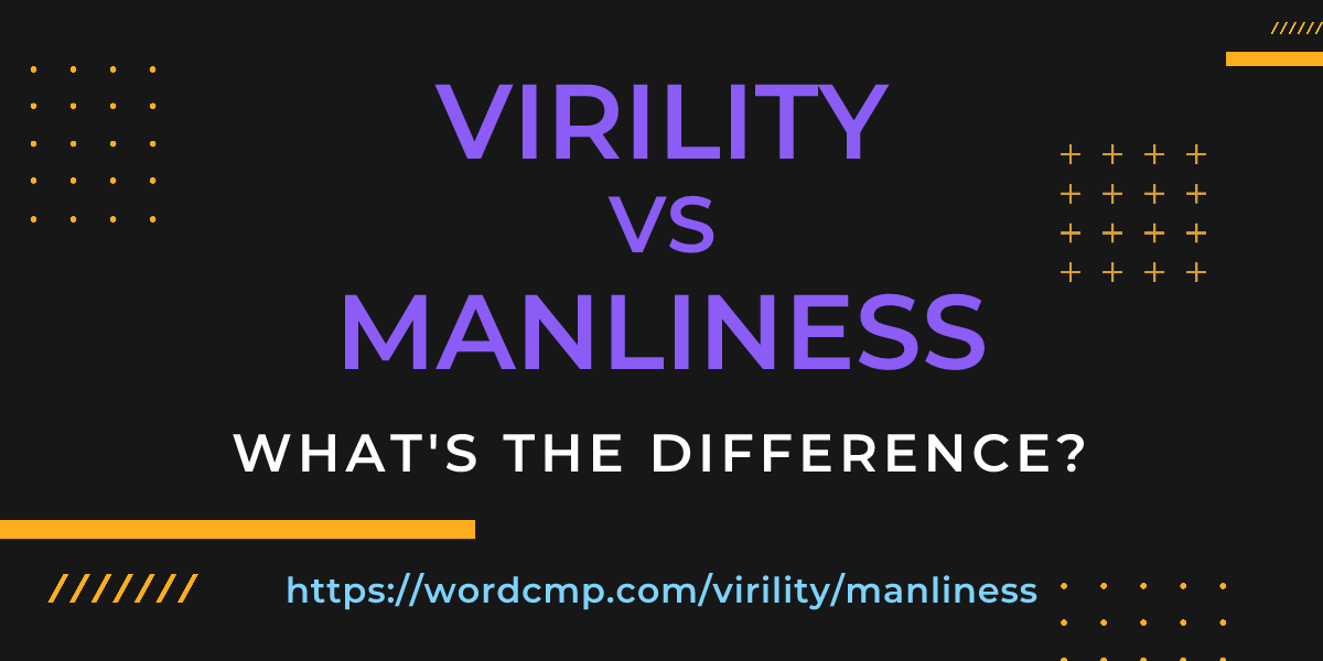 Difference between virility and manliness