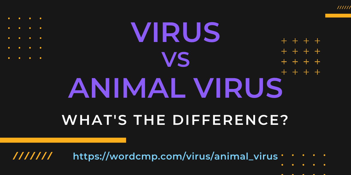 Difference between virus and animal virus