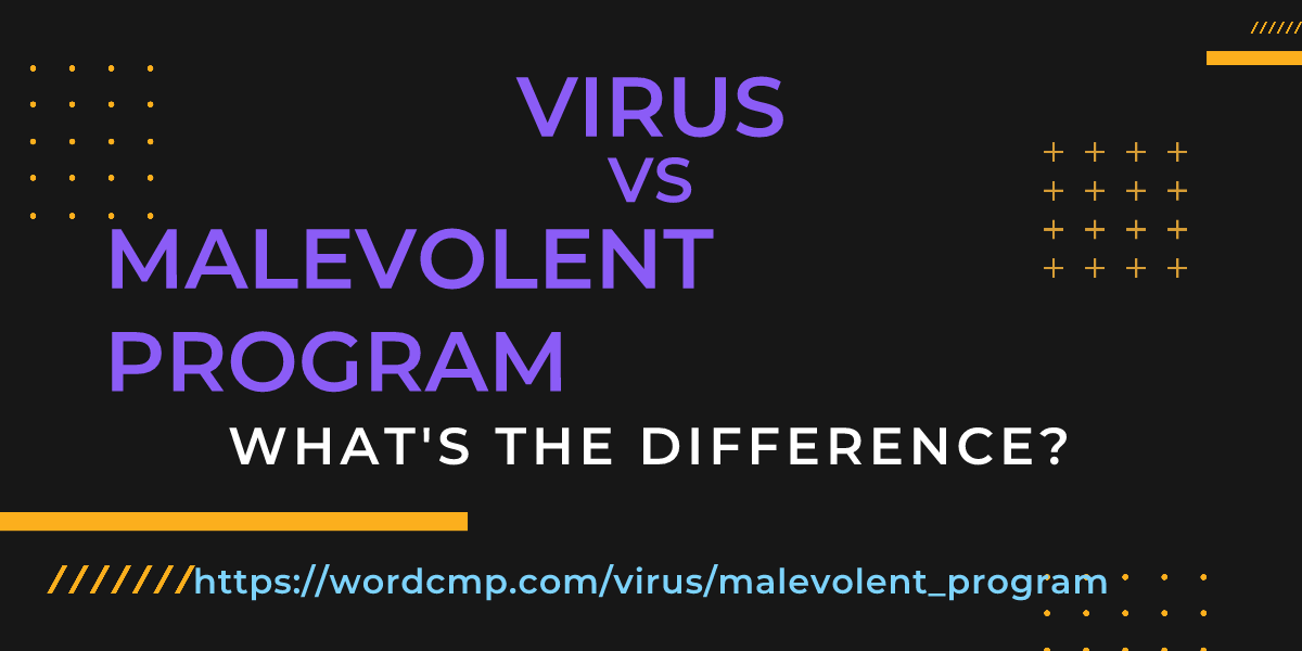Difference between virus and malevolent program