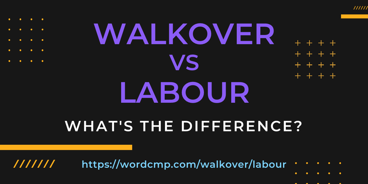 Difference between walkover and labour