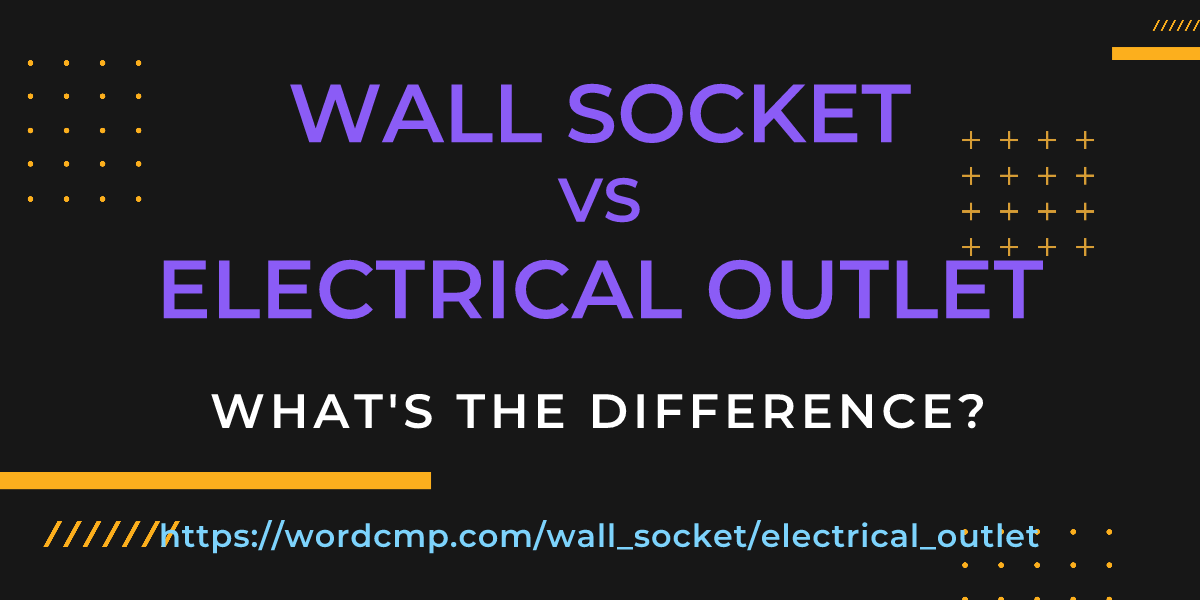 Difference between wall socket and electrical outlet