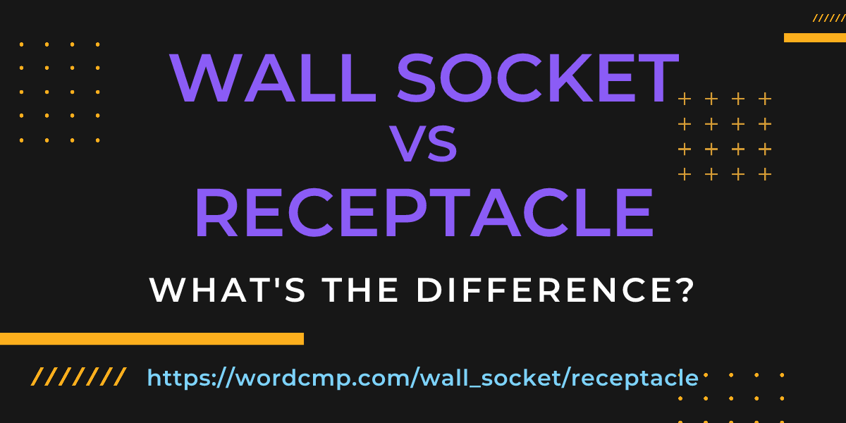 Difference between wall socket and receptacle