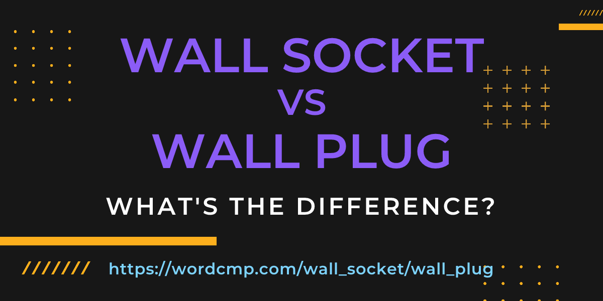 Difference between wall socket and wall plug