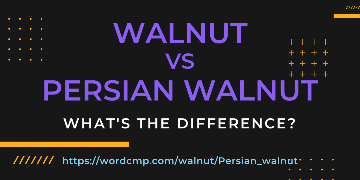 Difference between walnut and Persian walnut