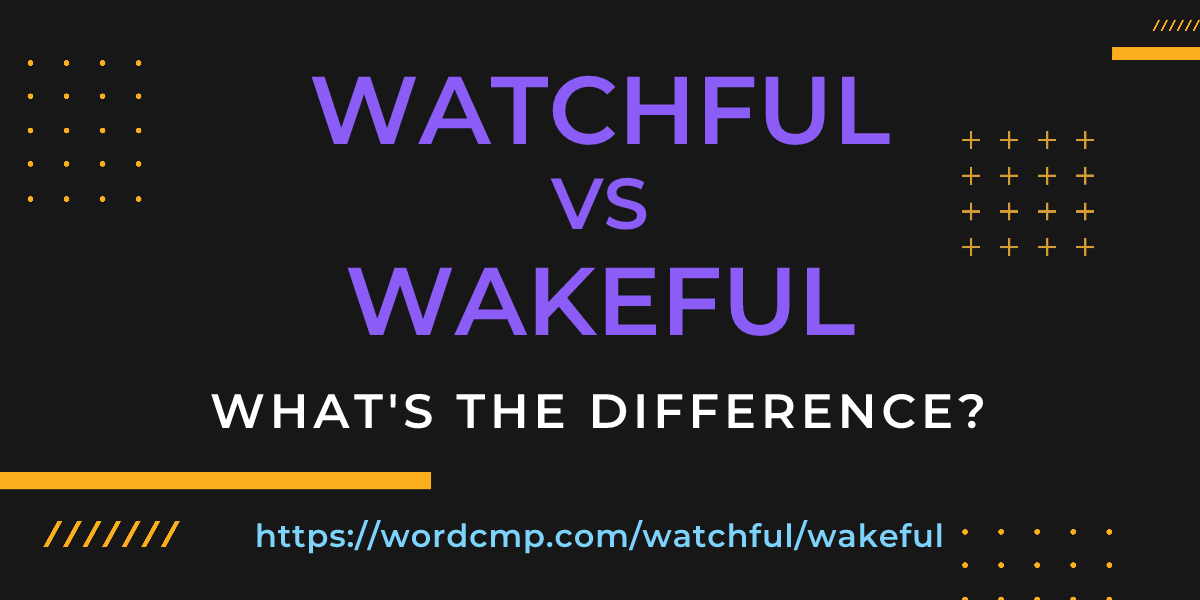 Difference between watchful and wakeful