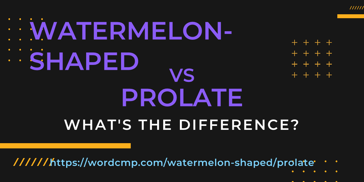 Difference between watermelon-shaped and prolate