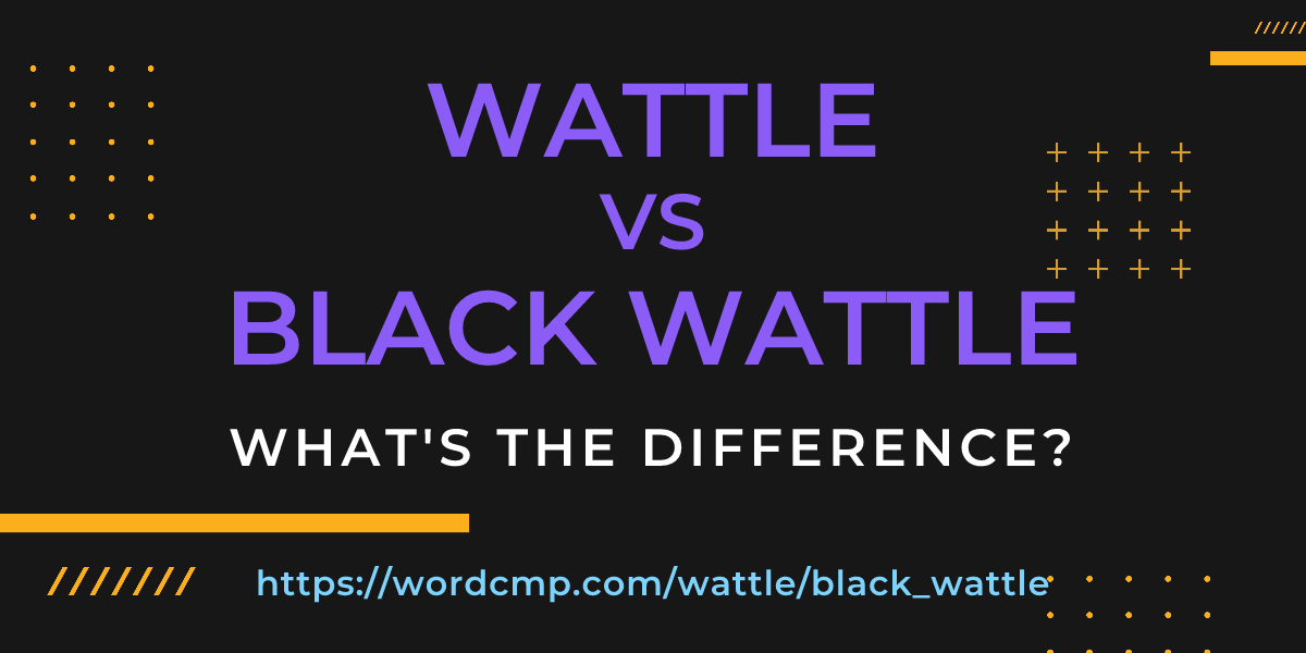 Difference between wattle and black wattle
