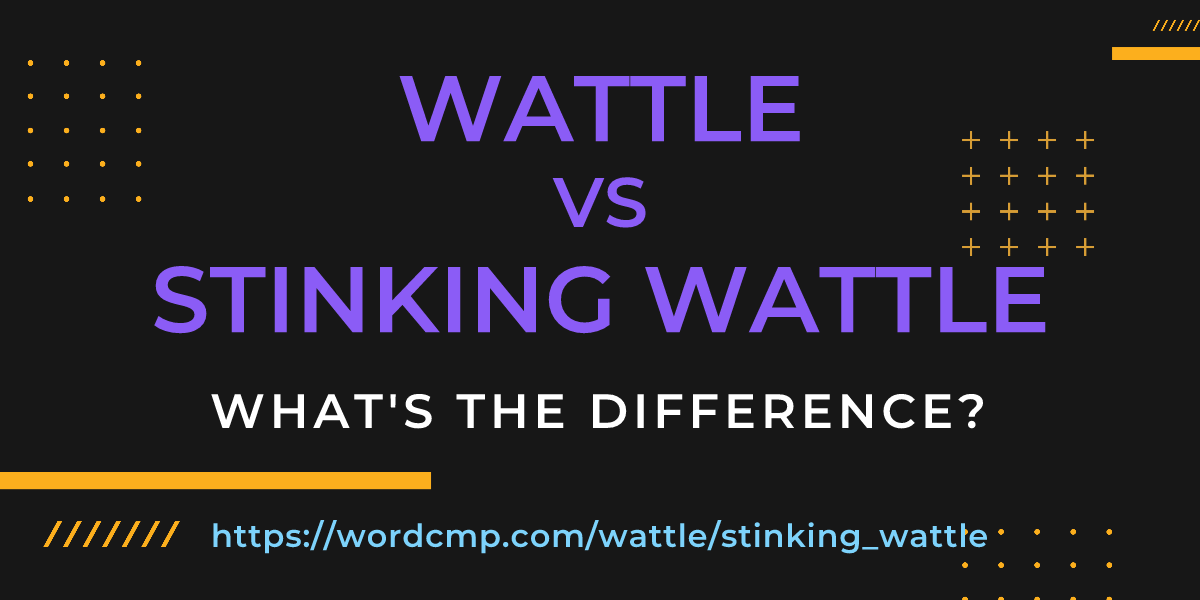 Difference between wattle and stinking wattle