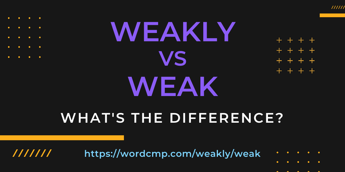 Difference between weakly and weak