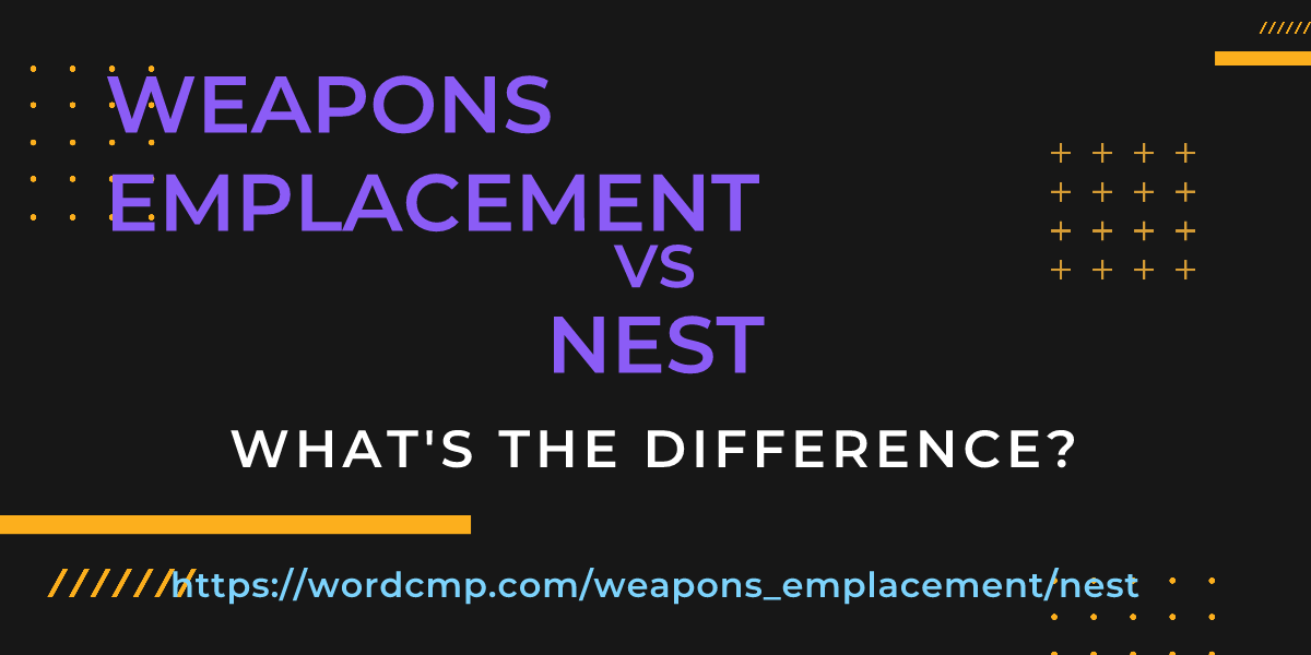 Difference between weapons emplacement and nest