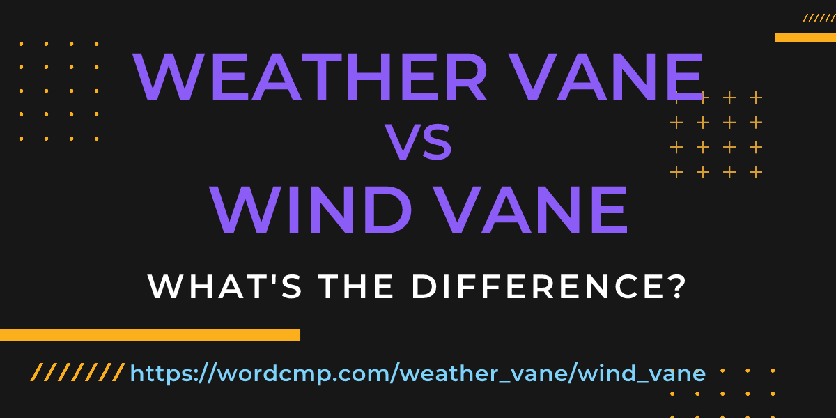 Difference between weather vane and wind vane