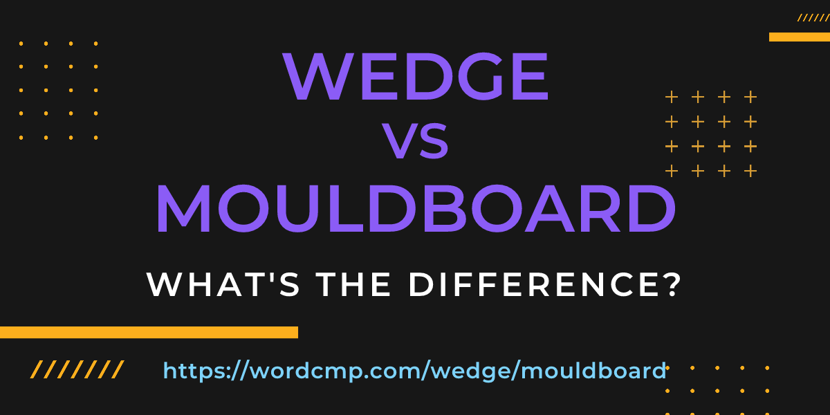 Difference between wedge and mouldboard