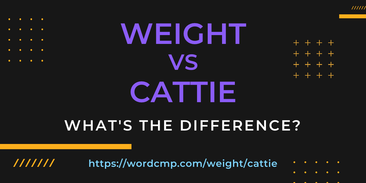 Difference between weight and cattie